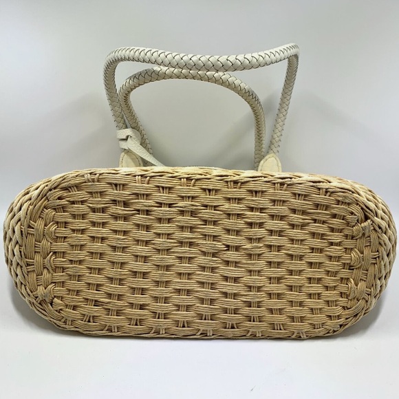 Brighton Tan and White Woven Shoulder Bag - Picture 6 of 9